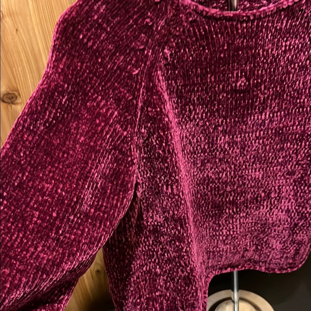 Preswick & Moore Deep Burgundy Crew Neck Sweater - Picture 3 of 8